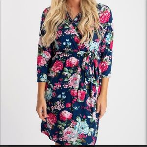 Little Adam and Eve Navy Floral Robe